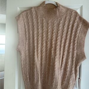 cupcakes & cashmere Cowl Neck Sweater - Beige
